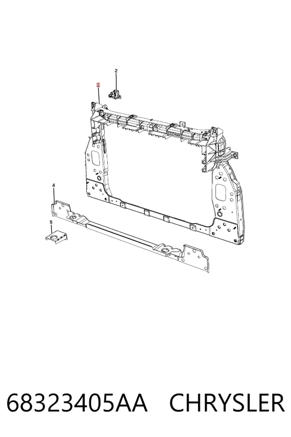 Soporte de radiador 68323405AA Chrysler