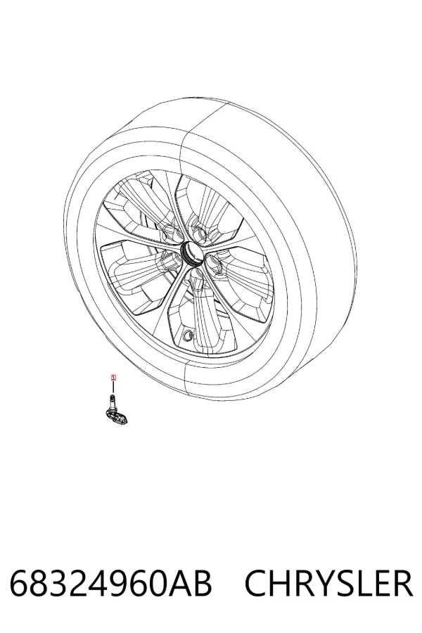 Sensor de presión de neumáticos 68324960AB Chrysler