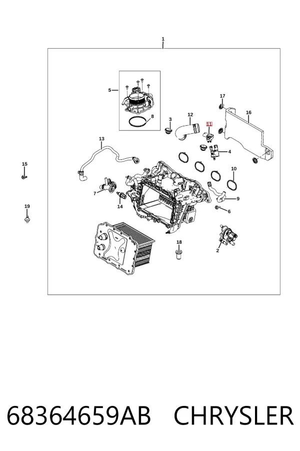 Sensor de presión del colector de admisión 68364659AB Chrysler