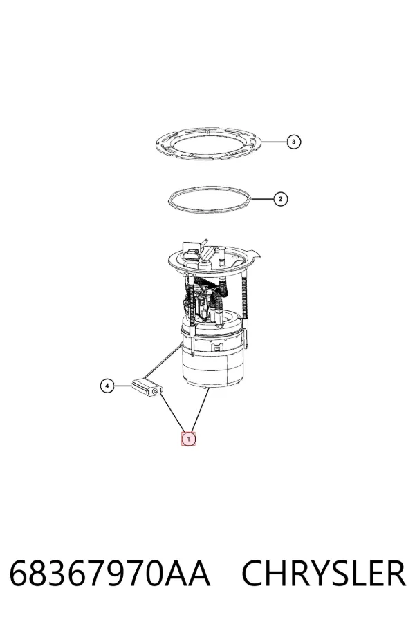 Bomba de gasolina 68367970AA Chrysler