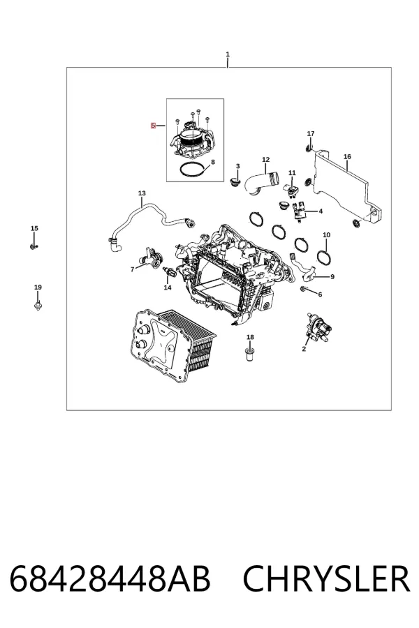 Cuerpo de mariposa 68428448AB Chrysler