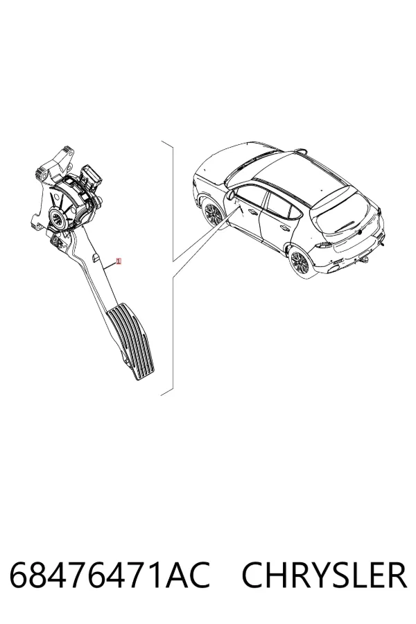Pedal del acelerador 68476471AC Chrysler