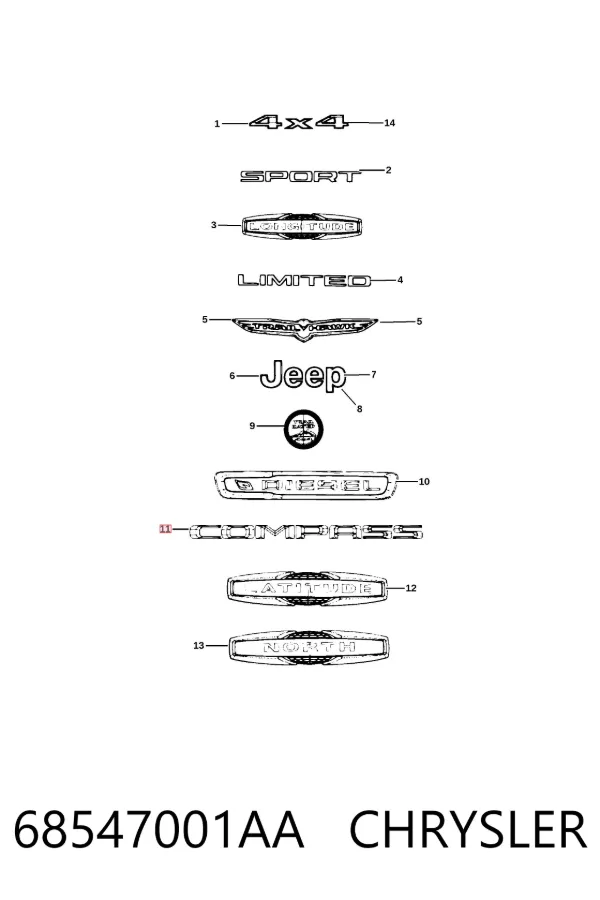  68547001AA Chrysler