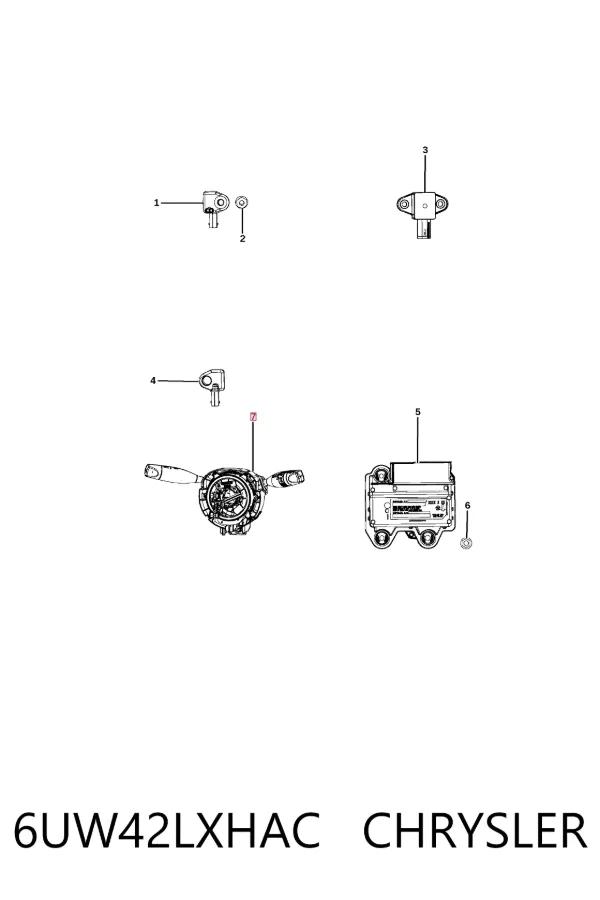 Conmutador columna dirección 6UW42LXHAC Chrysler