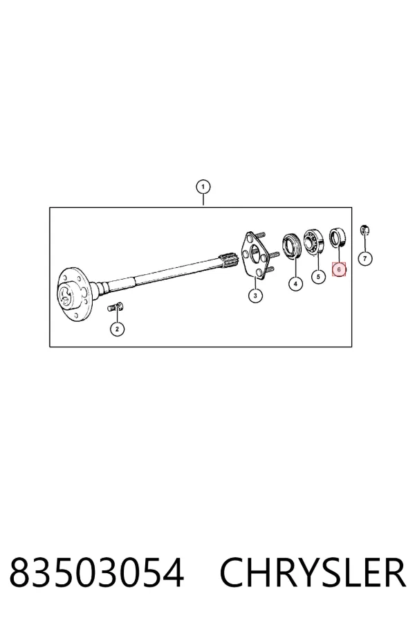 Cojinete del semieje trasero 83503054 Chrysler