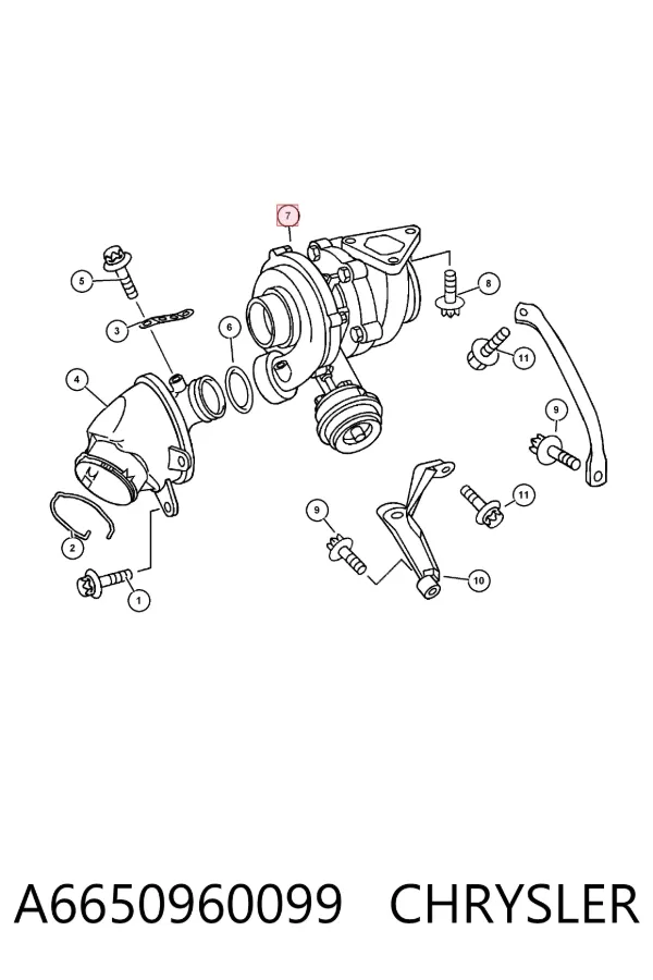 Turbocompresor A6650960099 Chrysler