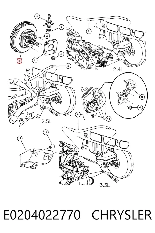 Servofreno E0204022770 Chrysler