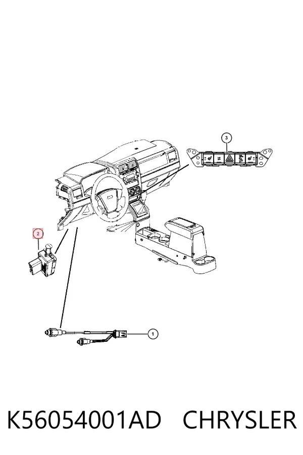 Interruptor de luz de freno K56054001AD Chrysler