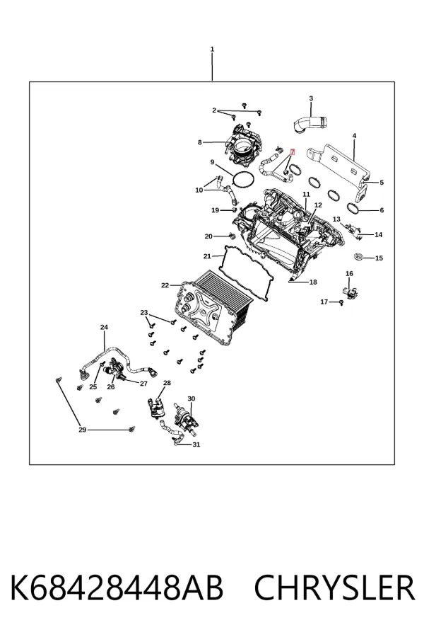 Cuerpo de mariposa K68428448AB Chrysler