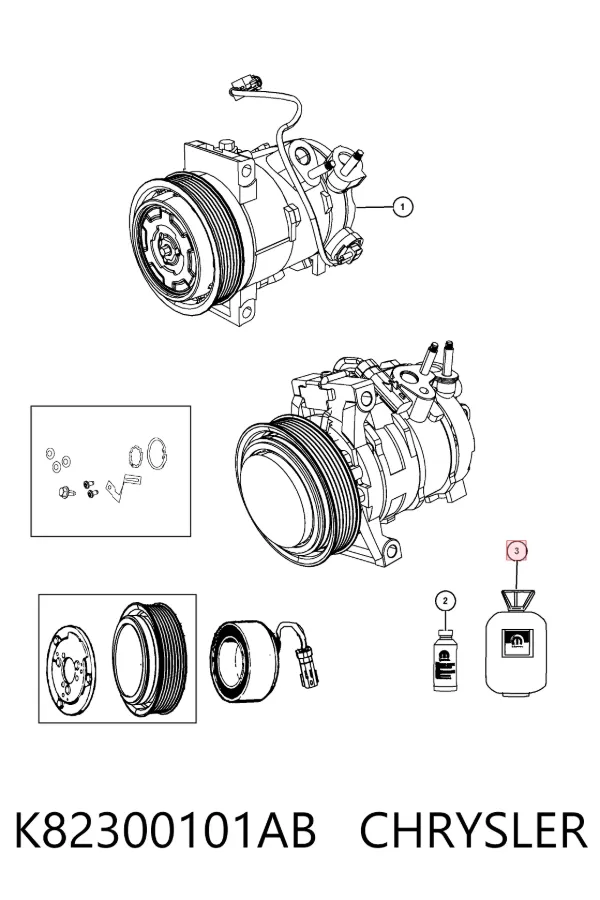 Gas refrigerante K82300101AB Chrysler