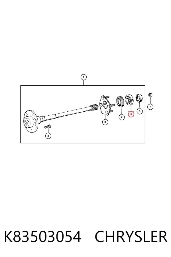 Cojinete del semieje trasero K83503054 Chrysler