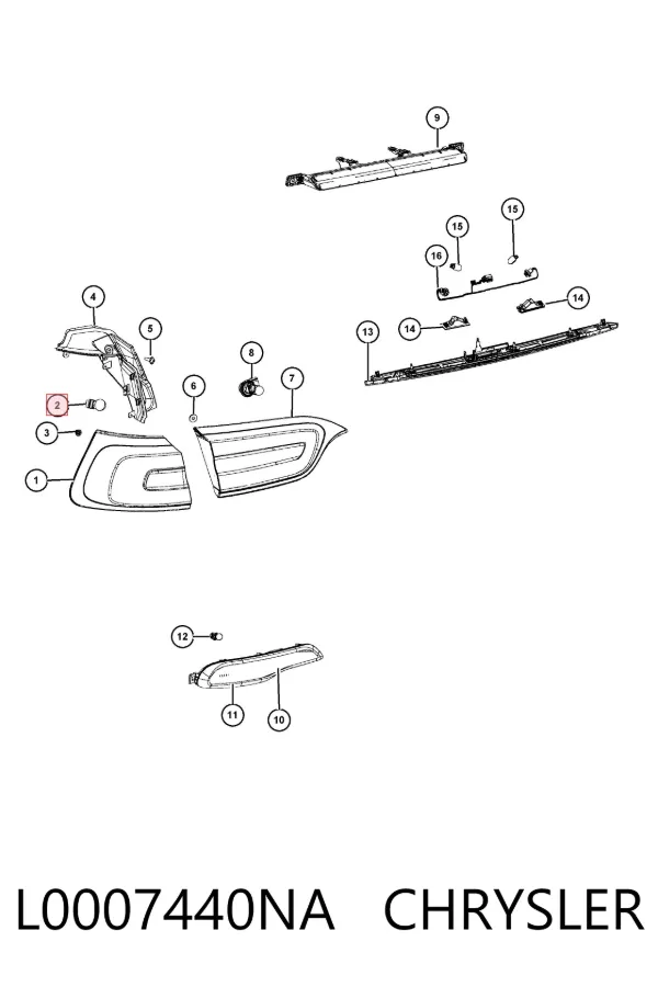 Luz intermitente de guardabarros L0007440NA Chrysler