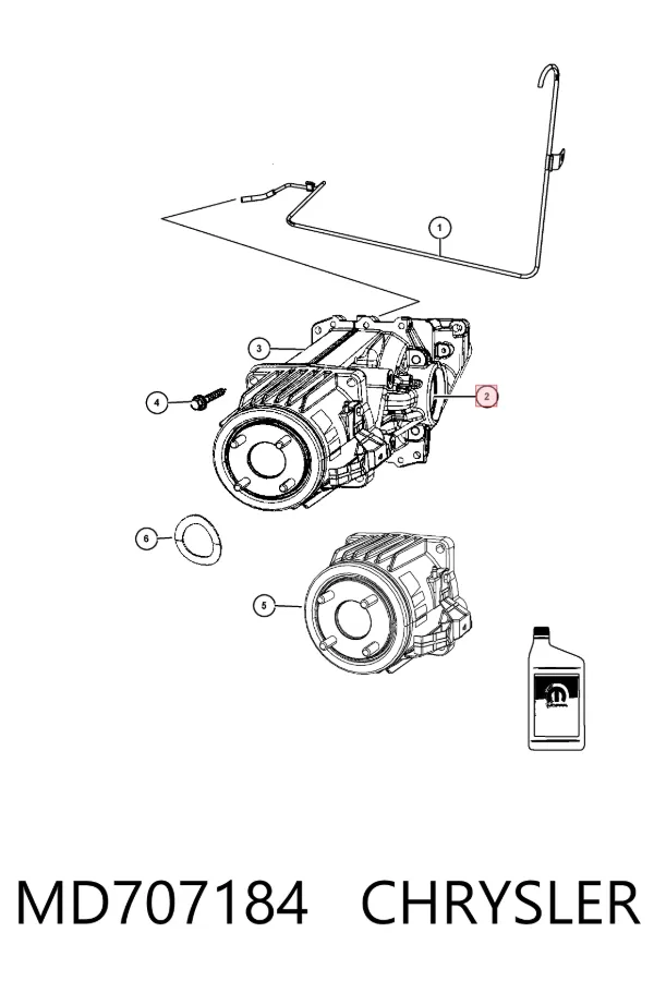 Retén del semieje delantero MD707184 Chrysler