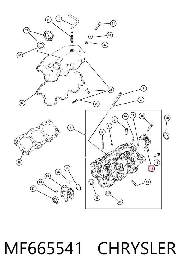 Tapa culata MF665541 Chrysler