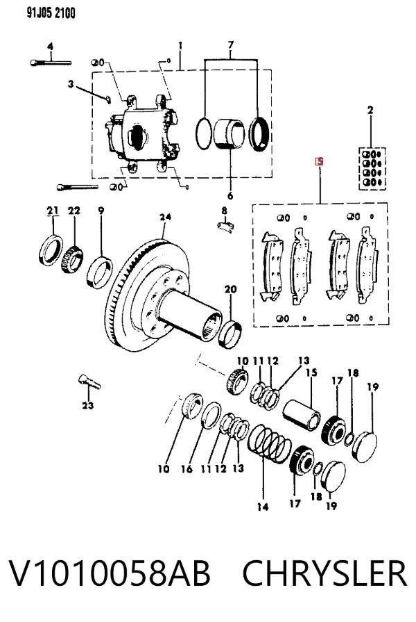 Pastillas de freno V1010058AB Chrysler