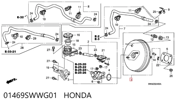 Servofreno 01469SWWG01 Honda