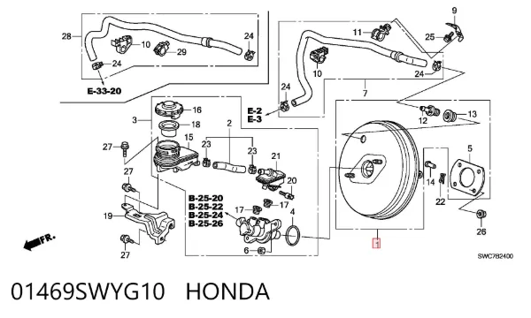 Servofreno 01469SWYG10 Honda