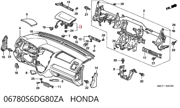 Airbag lateral 06780S6DG80ZA Honda