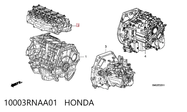Culata 10003RNAA01 Honda