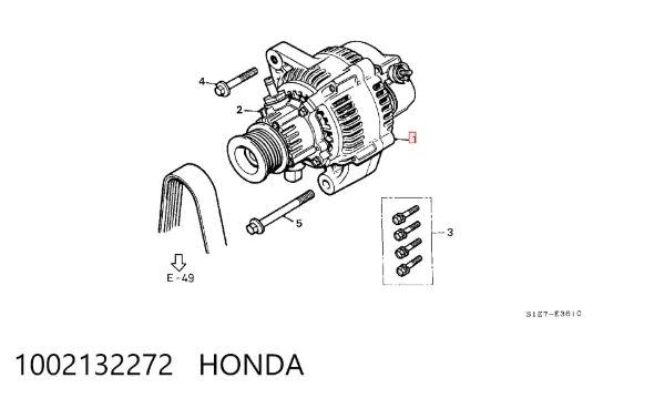 Alternador 1002132272 Honda
