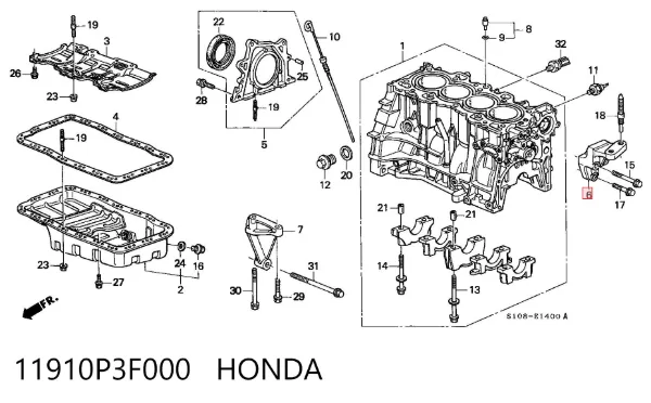  11910P3F000 Honda