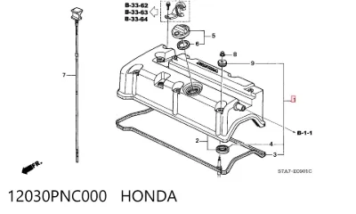 Juego de juntas de tapa de balancines HONDA 12030PNC000