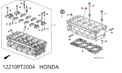 Retén de válvula de admisión HONDA 12210PT2004
