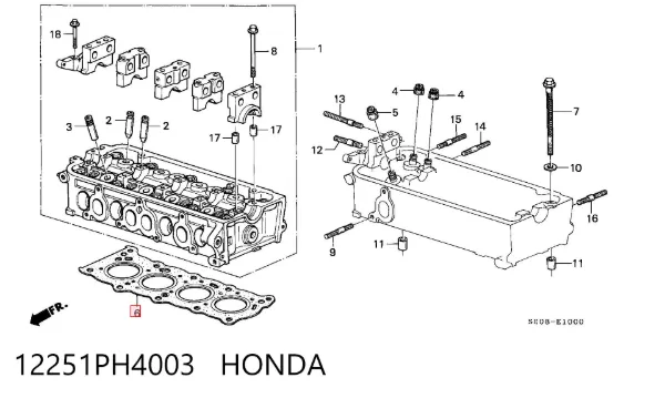 Junta de culata Honda Accord III