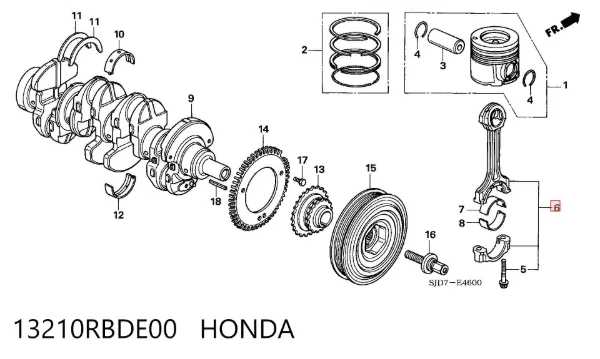 Biela 13210RBDE00 Honda