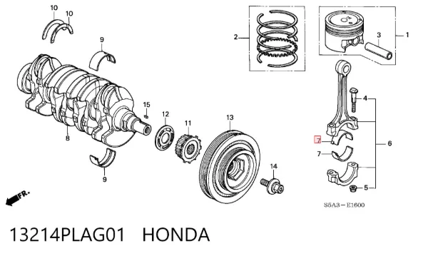  13214PLAG01 Honda