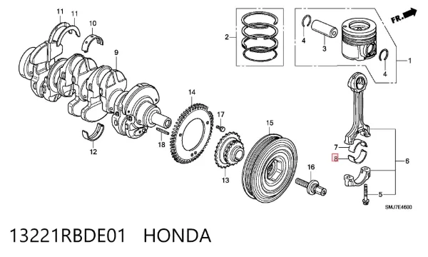  13221RBDE01 Honda