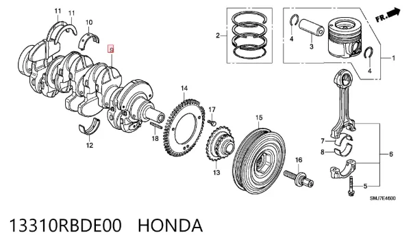 Cigüeñal Honda Accord VII