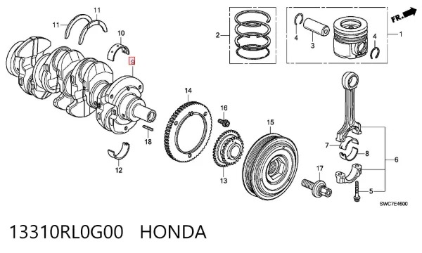 Cigüeñal Honda CR-V III