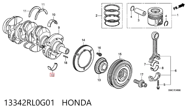  13342RL0G01 Honda