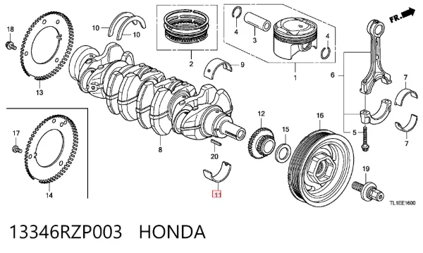  13346RZP003 Honda