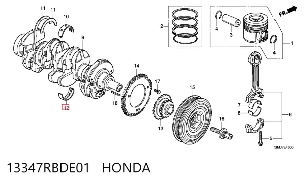  13347RBDE01 Honda
