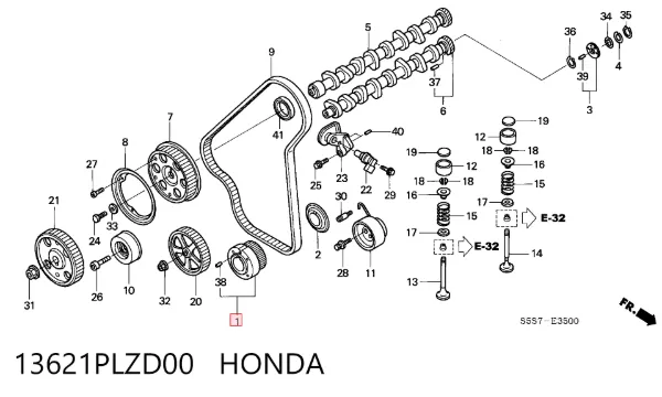  13621PLZD00 Honda