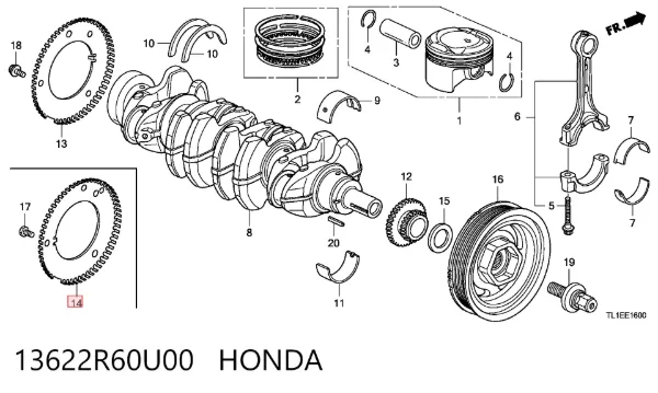  13622R60U00 Honda