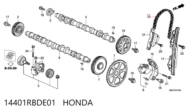 Cadena de distribución 14401RBDE01 Honda