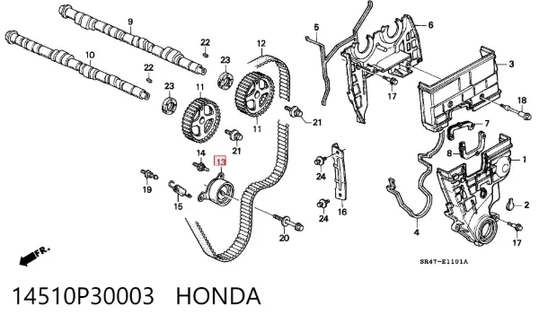 Tensor correa distribución 14510P30003 Honda