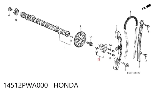 Tensor de cadena de distribución Honda Jazz GD, GE