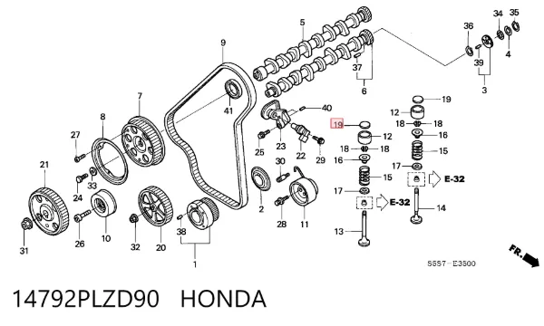  14792PLZD90 Honda