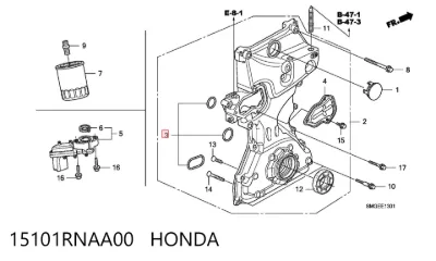 Junta de la bomba de aceite HONDA 15101RNAA00