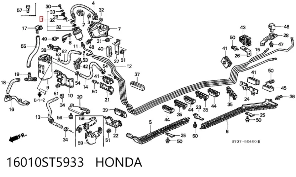 Filtro de combustible 16010ST5933 Honda