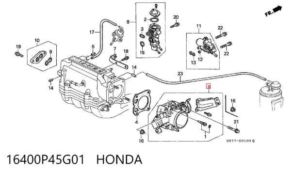  16400P45G01 Honda