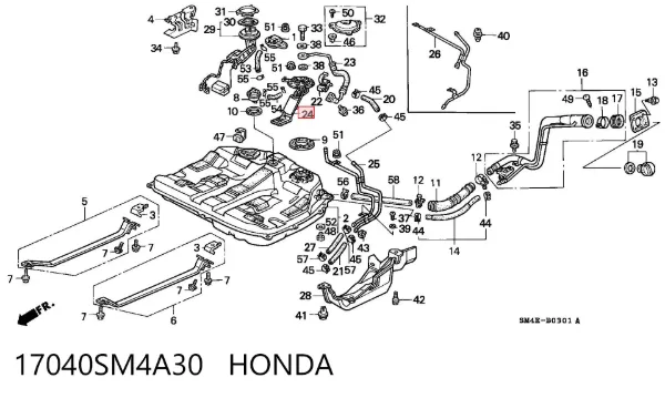 Bomba de gasolina 17040SM4A30 Honda