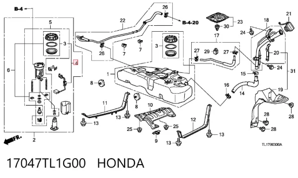  17047TL1G00 Honda