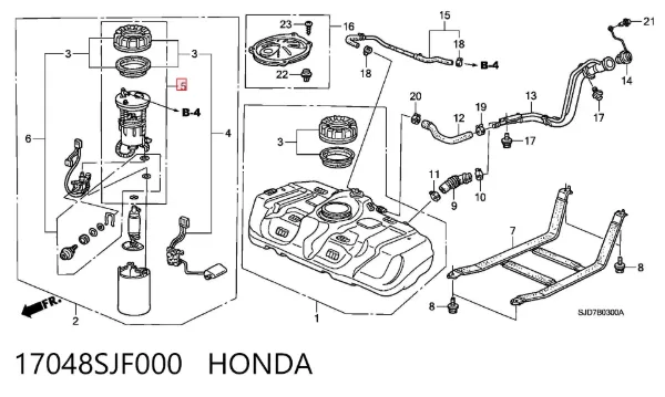 Filtro de combustible 17048SJF000 Honda