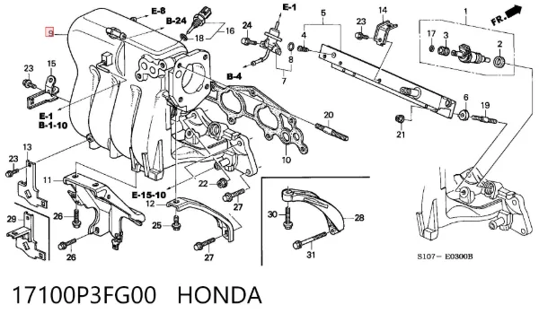  17100P3FG00 Honda