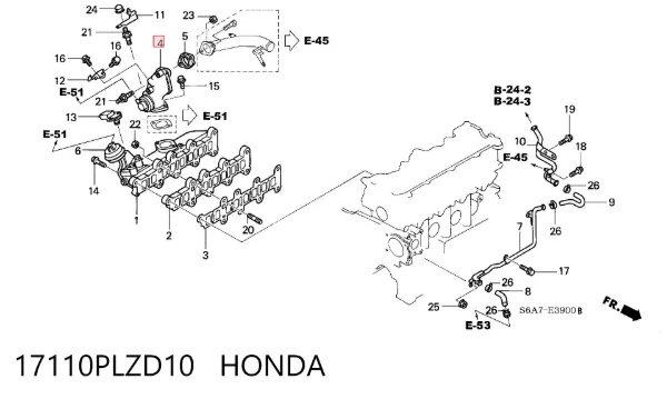  17110PLZD10 Honda